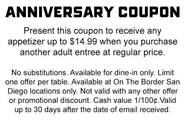 Anniversary Coupon